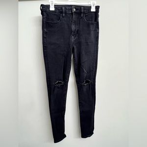 High Waisted AE Ripped Back Jeans